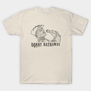 donny hathaway // black // Retro T-Shirt